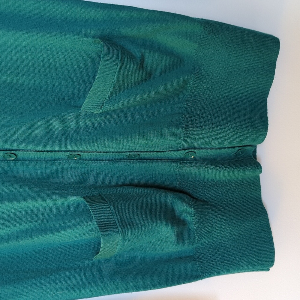 💚JCrew wool cardigan -rich green - Picture 3 of 6